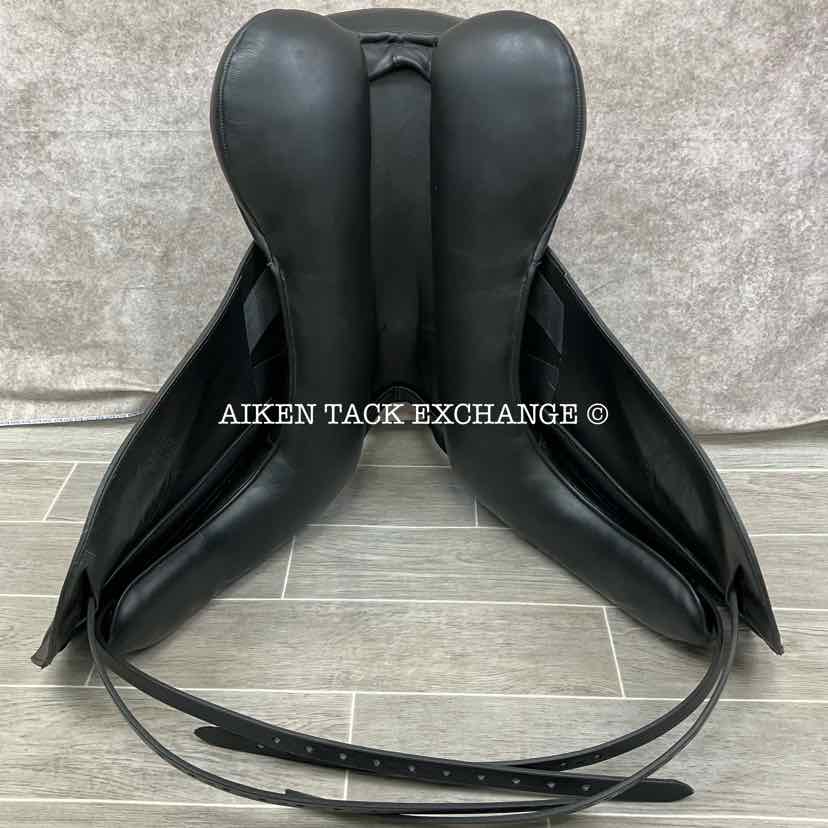 **SOLD** 2016 Custom Saddlery Steffen's Advantage Monoflap Dressage Saddle, 18" Seat, Adjustable Tree, Wool Flocked Panels