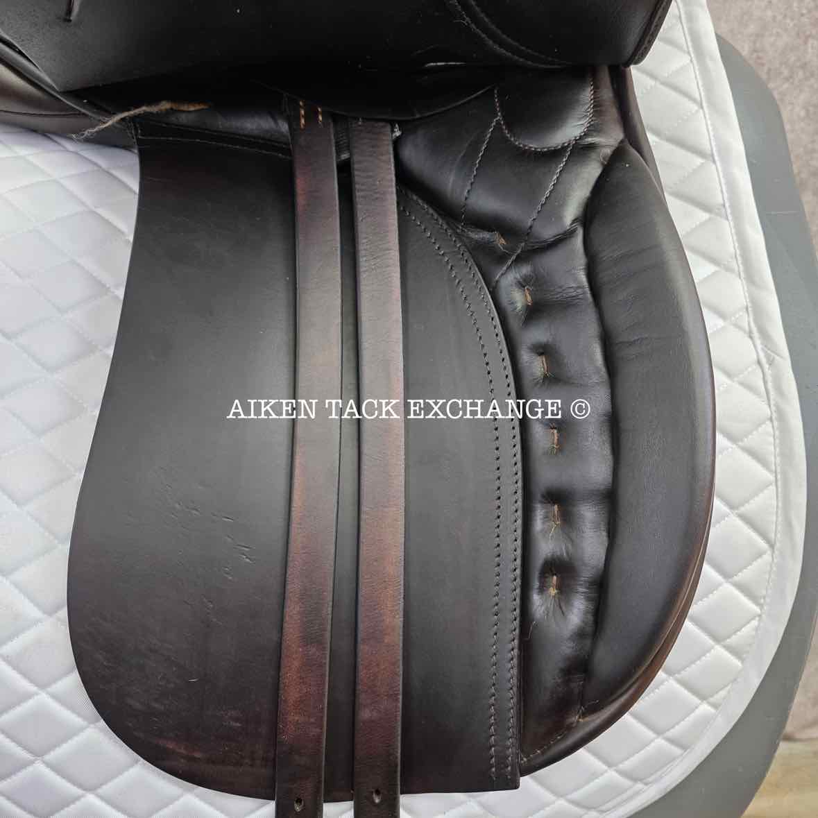 Stackhouse Dressage Saddle, 17" Seat, Medium Tree, Wool Flocked Panels