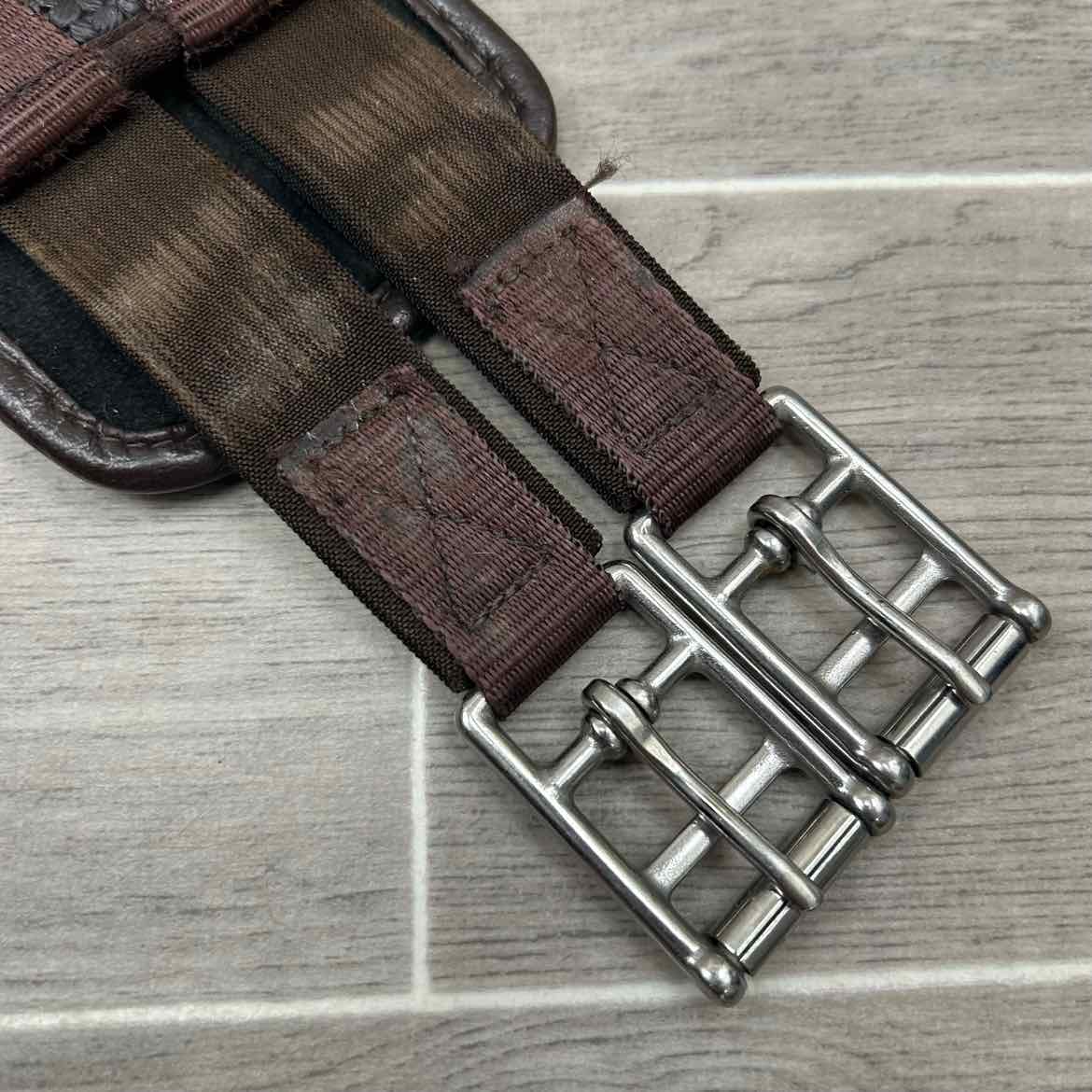 QHP Basic All Purpose Double Elastic Girth, Brown, 52"