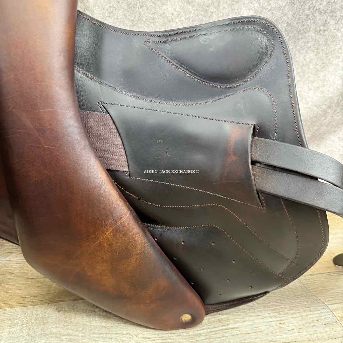 2020 Stackhouse Monoflap Jump Saddle, 17.5" Seat, Medium Tree