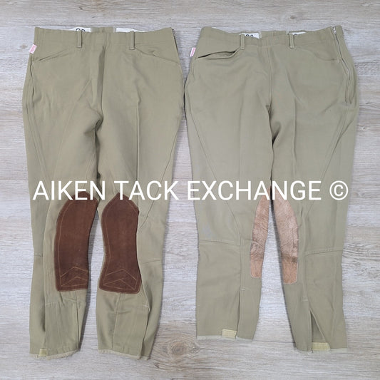 BARGAIN BUNDLE: 2 Pair Tailored Sportsman Knee Patch Breeches, Size 30