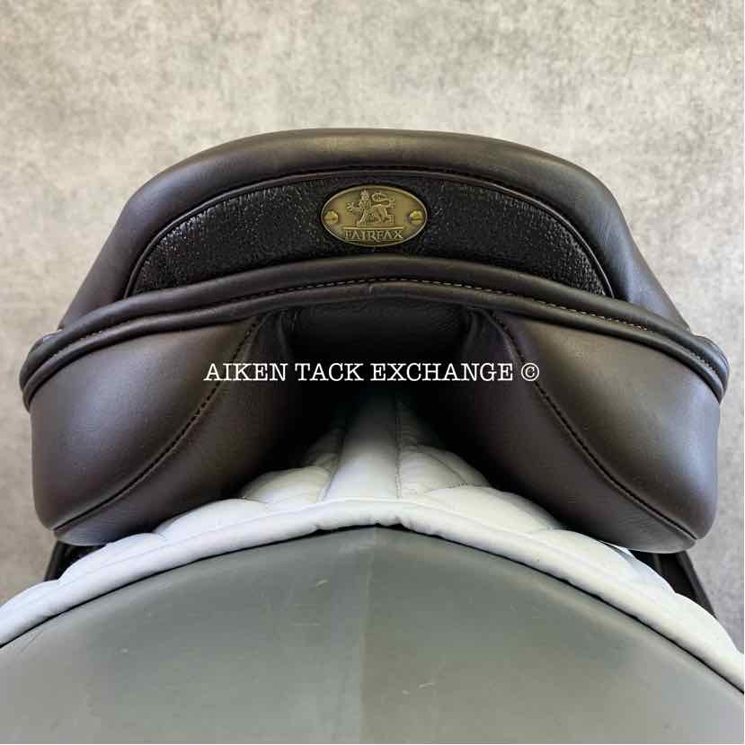 **SOLD** 2022 Fairfax World Class Dual Flap Jump Saddle, 17.5" Seat, Adjustable Tree - Changeable Gullet, Wool Flocked Panels