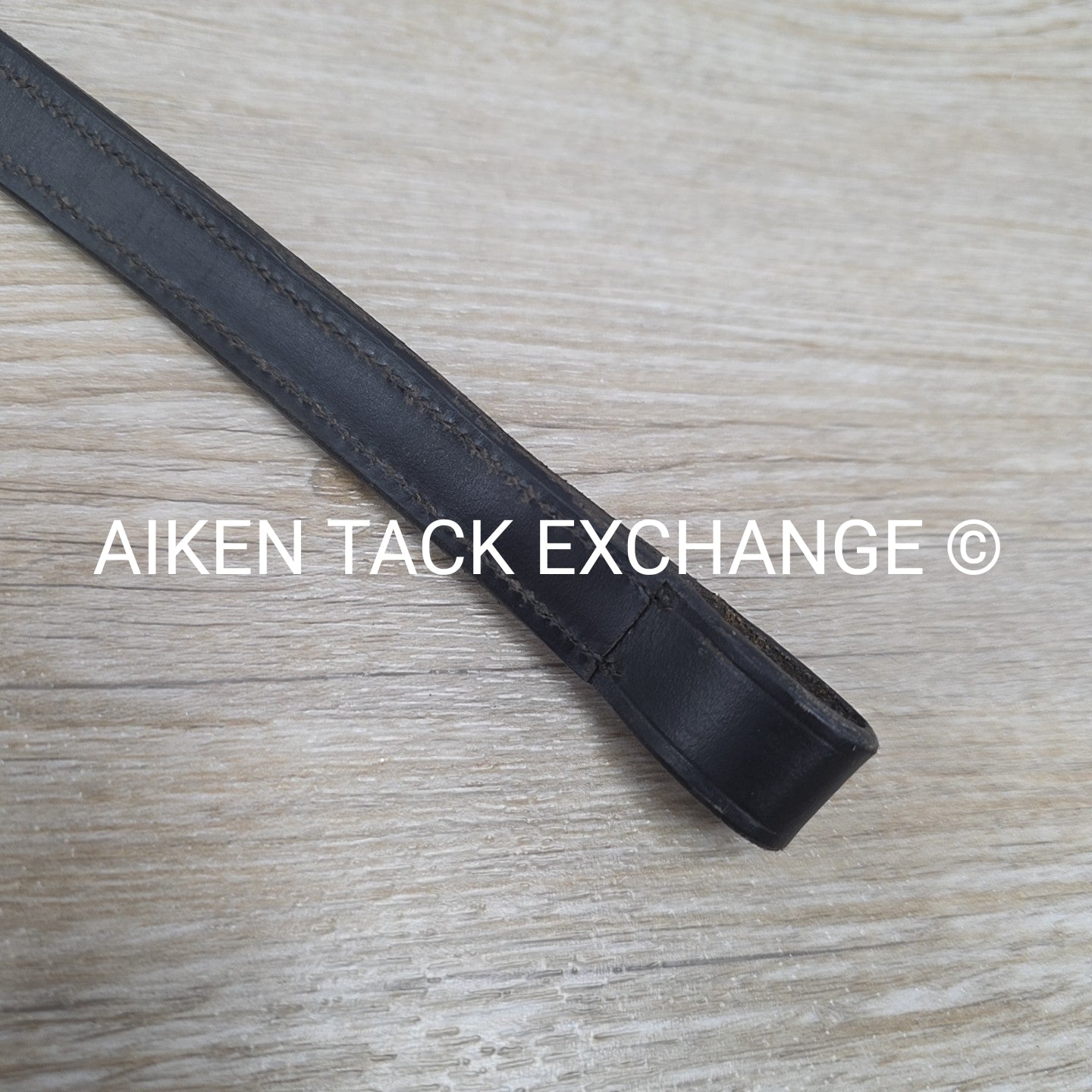 Plain Raised Browband, Black, 16"