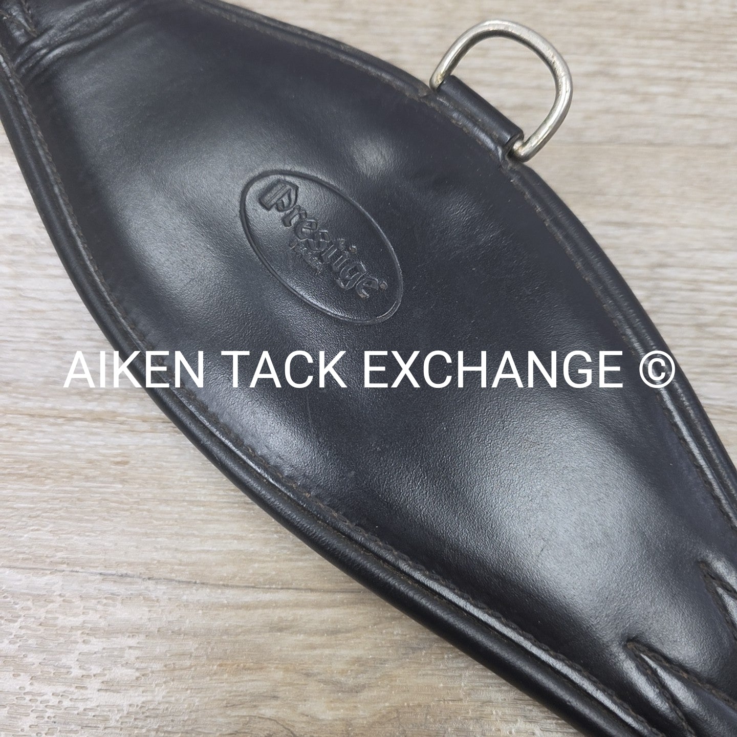 Prestige Padded Leather Short Girth, Black, 24"