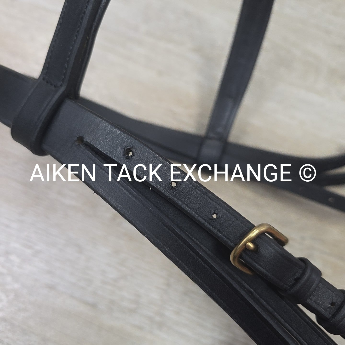 Arc De Triomphe Plain Raised Flash Bridle, No Reins, Black, Oversize