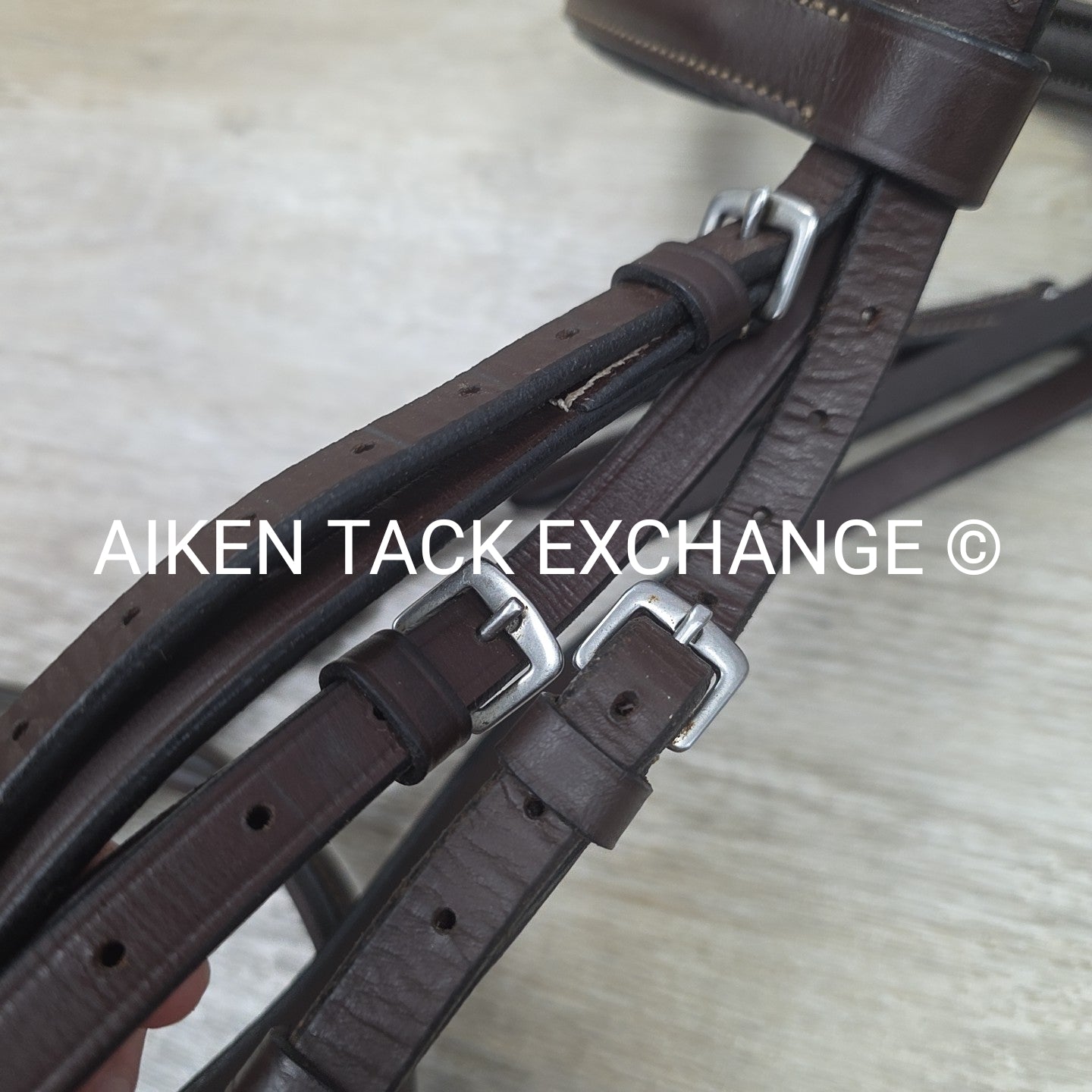 KL Select Red Barn Fancy Stitched Bridle with Laced Reins, Brown, Size Full
