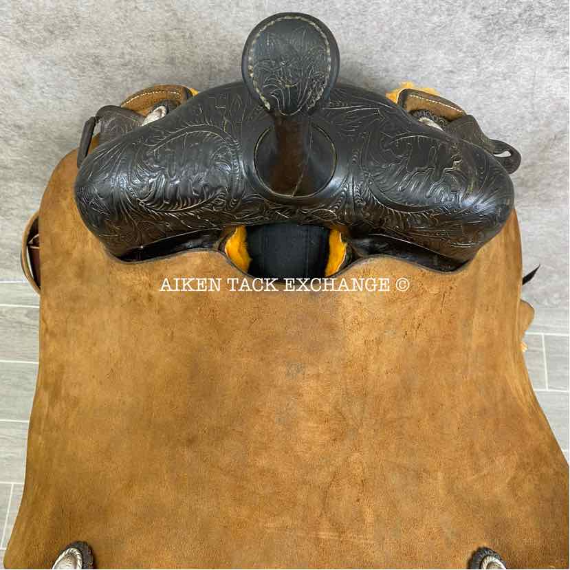 M.L. Leddy's Western Saddle, 16.5" Seat, Wide Tree - Full QH Bars