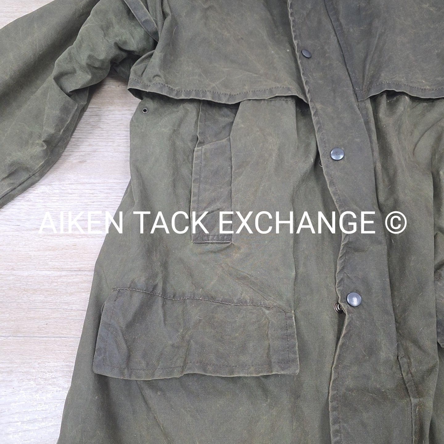 Country Leisure Wear Waxed Trench Coat, Size Large