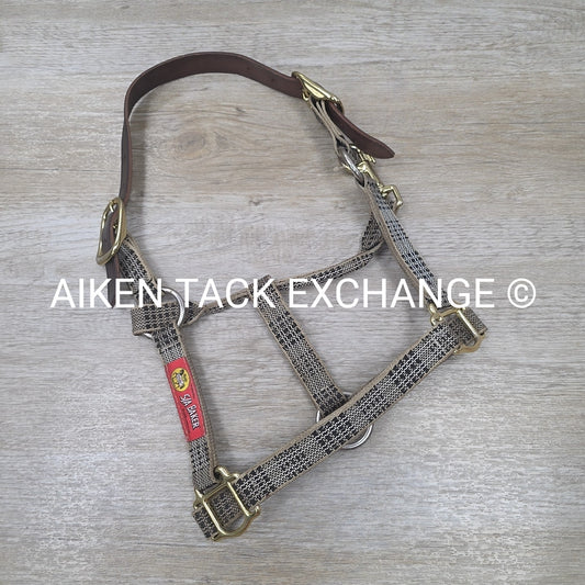 5/A Baker Halter with Leather Crown, Size Pony, HAs Nameplate Holes