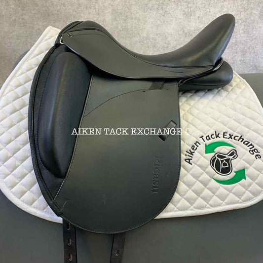 2022 MaxFlex Picasu Monoflap Dressage Saddle, 18" Seat, Flex Tree - Extra Wide, Wool Flocked Panels