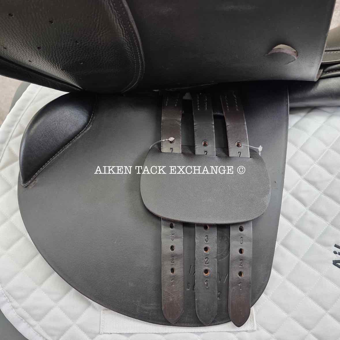 Keith Bryan Santis Close Contact Jump Saddle, 17.5" Seat, MW/W Tree, Wool Flocked Panels