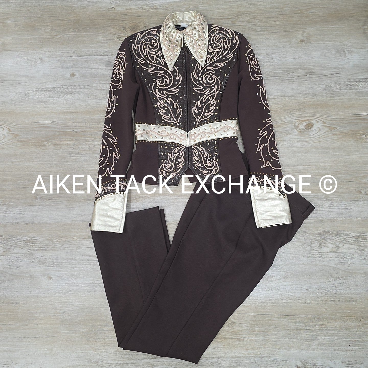 Dazzling Designs Leather Show Shirt & Pants Set, Women's XSmall, XLong