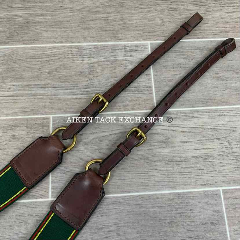 Thornhill Elastic Breast Collar Breastplate, Brown/Brass, Size Full, Brand New