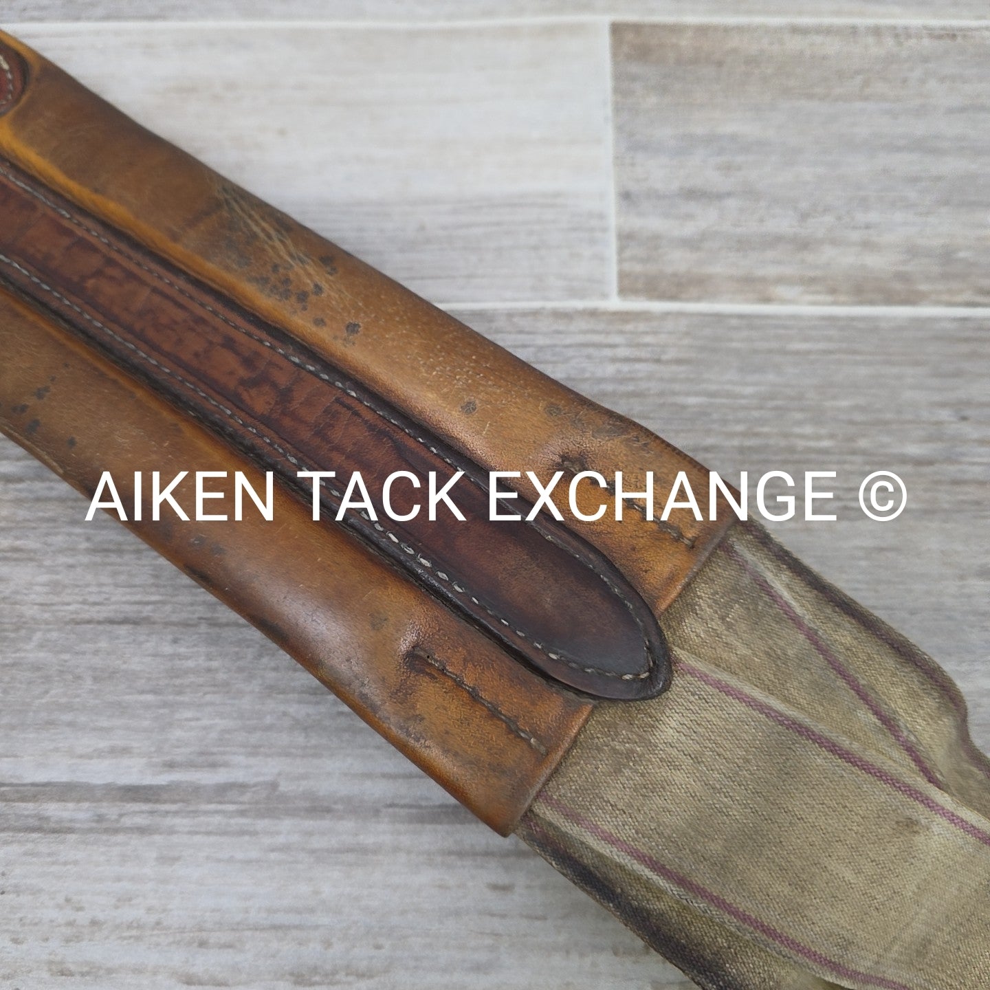 Mortack Girth with Double Elastic, Brown, 46"