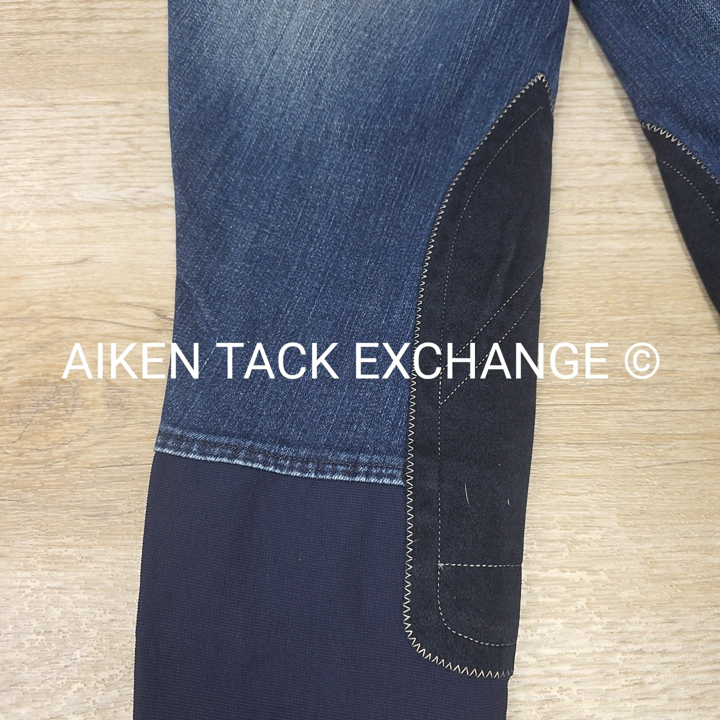 Ariat Denim Knee Patch Breeches, Women's 30