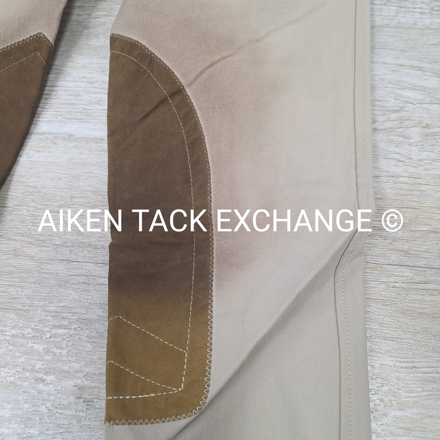 Tailored Sportsman Trophy Hunter Knee Patch Sock Bottom Breeches, Size 28