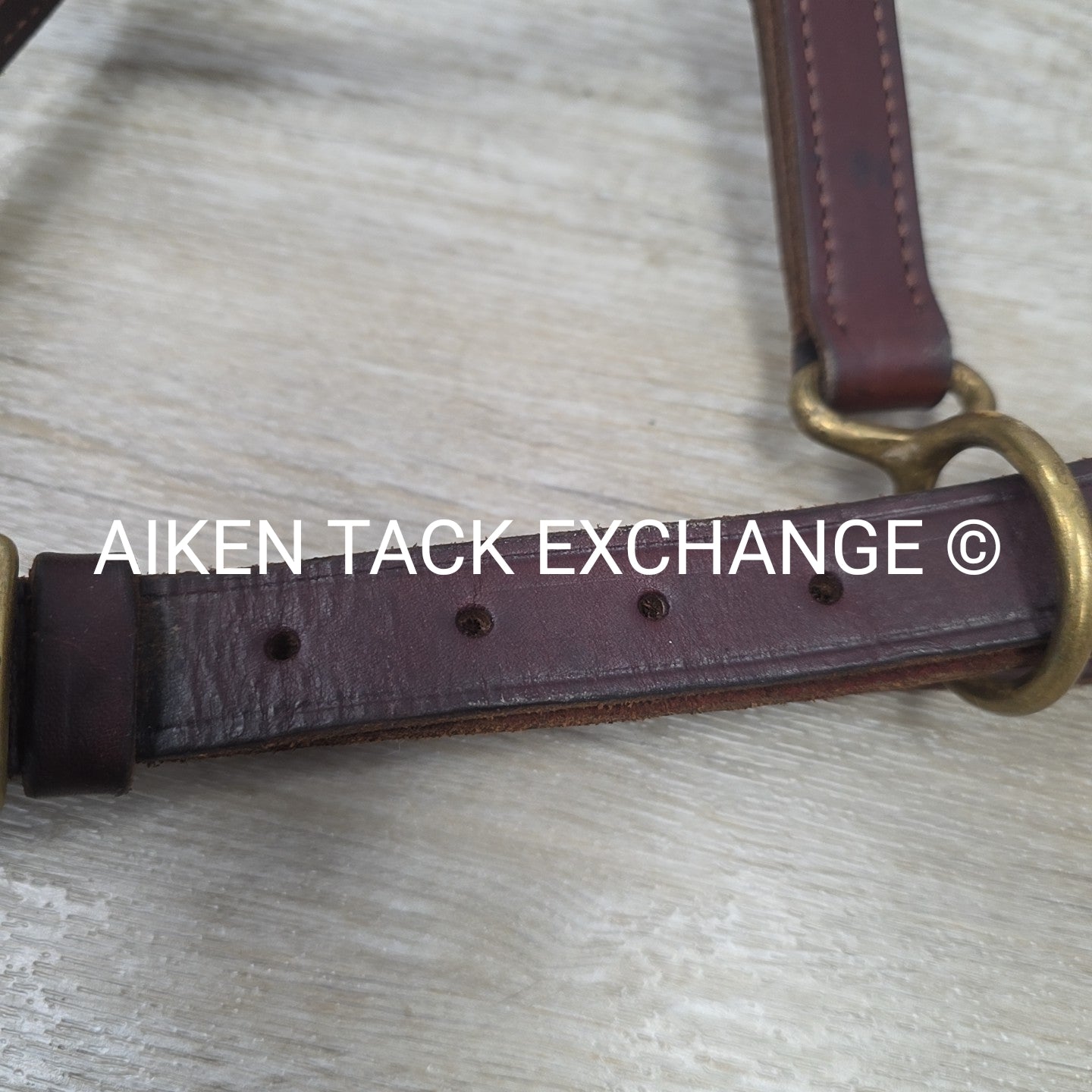 SmartPak Triple Stitch Leather Halter, Brown, Size Full