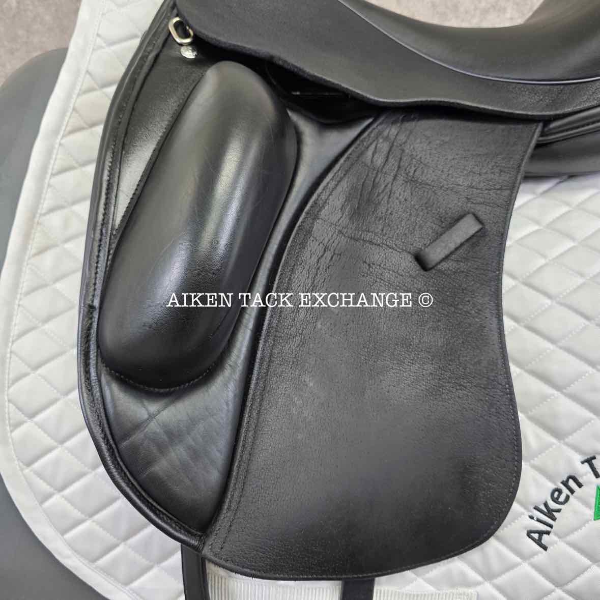 2021 Custom Saddlery Wolfgang Solo II Monoflap Dressage Saddle, 17.5" Seat - Short Flap, Adjustable Tree, Wool Flocked Panels