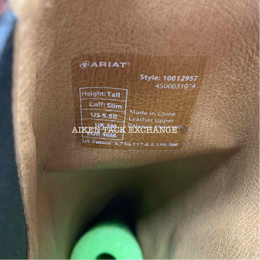 Ariat Challenge Contour Square Toe Field Boots, Women's Size 5.5 Slim Tall