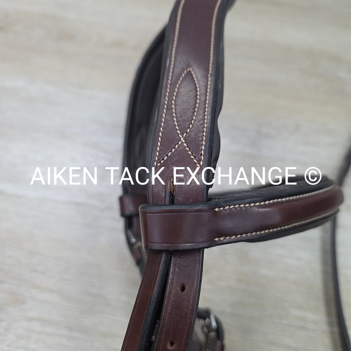 KL Select Hampton Fancy Stitched Bridle with Matching Laced Reins, Brown, Oversi