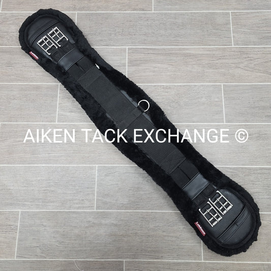 LeMieux Integrated Web & Merino Dressage / Monoflap Short Girth, Black, 30"
