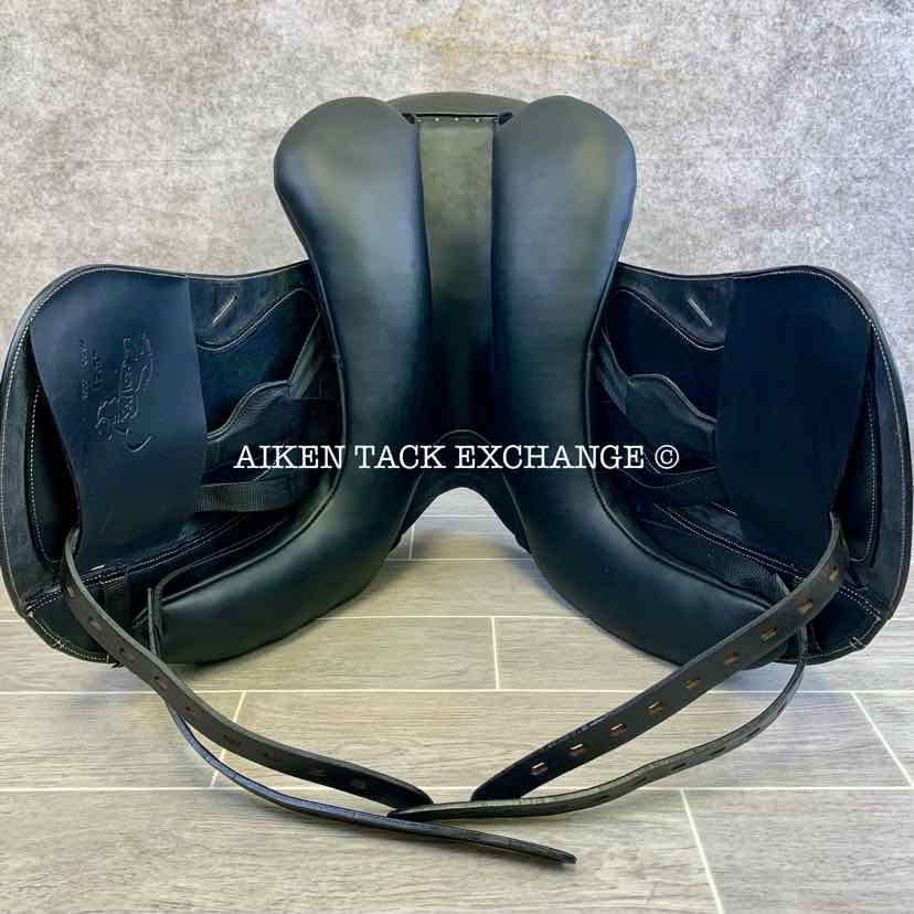 2022 MaxFlex Melina Pro Monoflap Dressage Saddle, 17.5" Seat, Flex Tree - Adjustable (Custom Gullet), Wool Flocked Pony Panels
