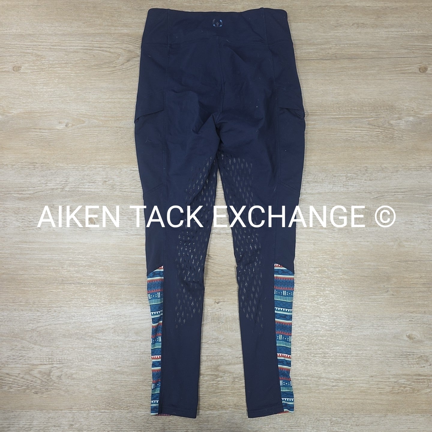 Kerrits Fleece Lite Silicone Grip Knee Patch Tights, Size Medium