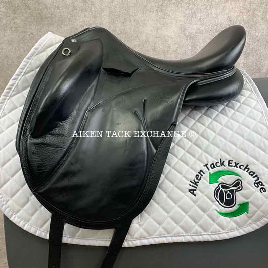 2020 Devoucoux Makila Lab Monoflap Dressage Saddle, 18" Seat, 2AA Flap, Medium Tree, D3D Panels, Full Buffalo Leather