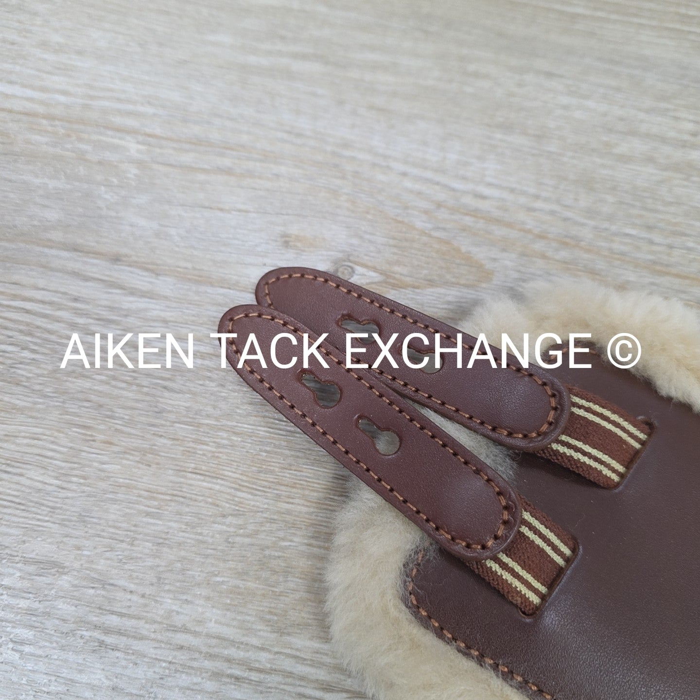 Prestige Sheepskin Lined Leather Hind Fetlock Boots, Brown, Size Large