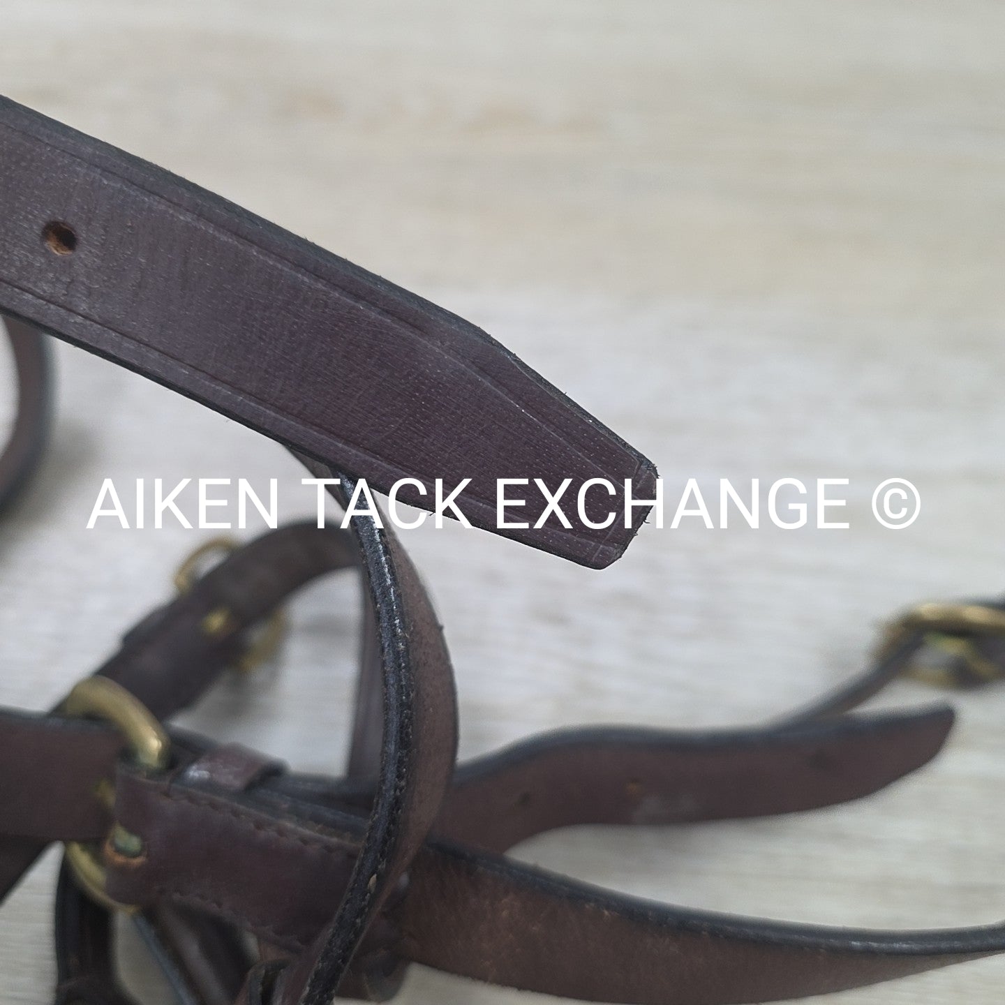 Leather Lunging Cavesson, Brown, Size Full