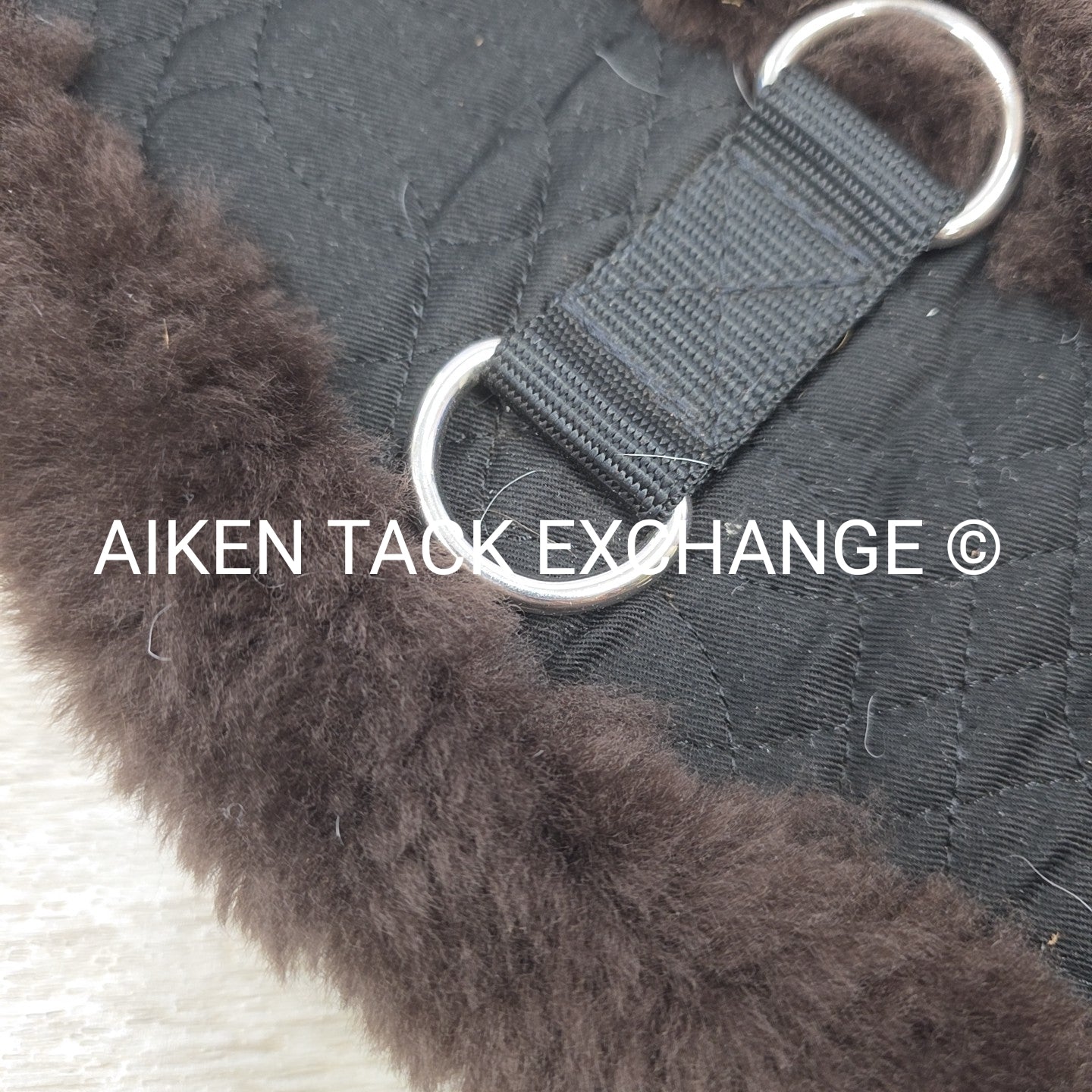 CAS Equestrian Sheepskin Cinch, Brown, 24"