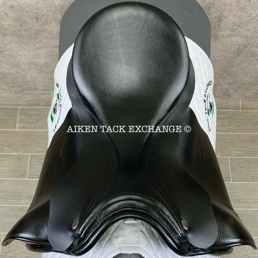 **SOLD** 2022 Karl Niedersuss Crescendo Dressage Saddle, 17.5" Seat, Short Flap, Medium Wide Tree, Wool Flocked Panels