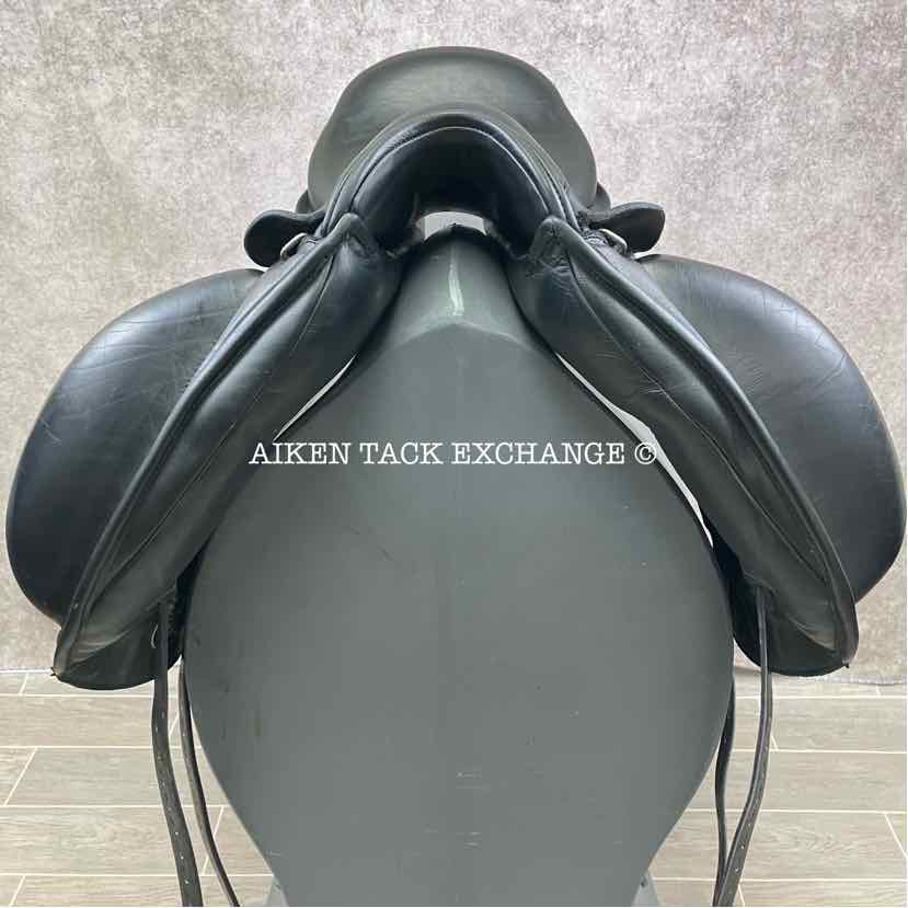 2018 Custom Saddlery Wolfgang Omni Monoflap Dressage Saddle, 17.5" Seat, Adjustable Tree, Wool Flocked Panels