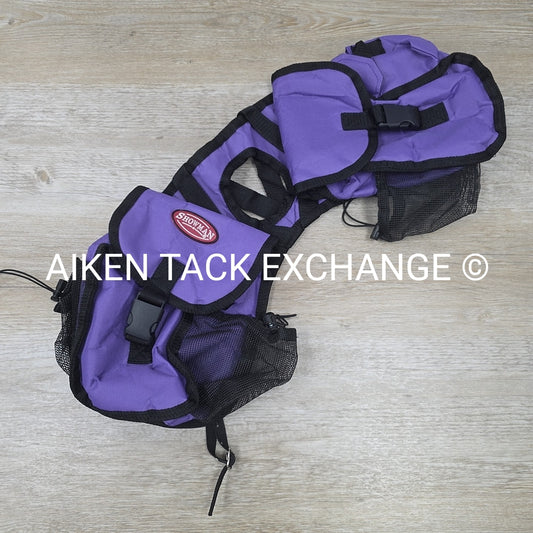 Showman Nylon Insulated Multi-Pocket Saddle Bag for Horn, Purple