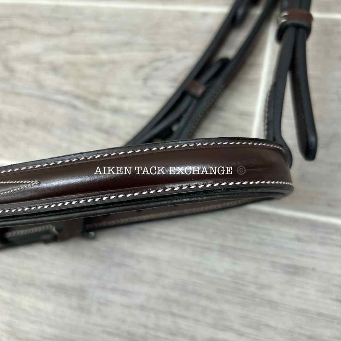 KL Select Red Barn Sovereign Hunter Bridle with Reins, Brown, Size Pony