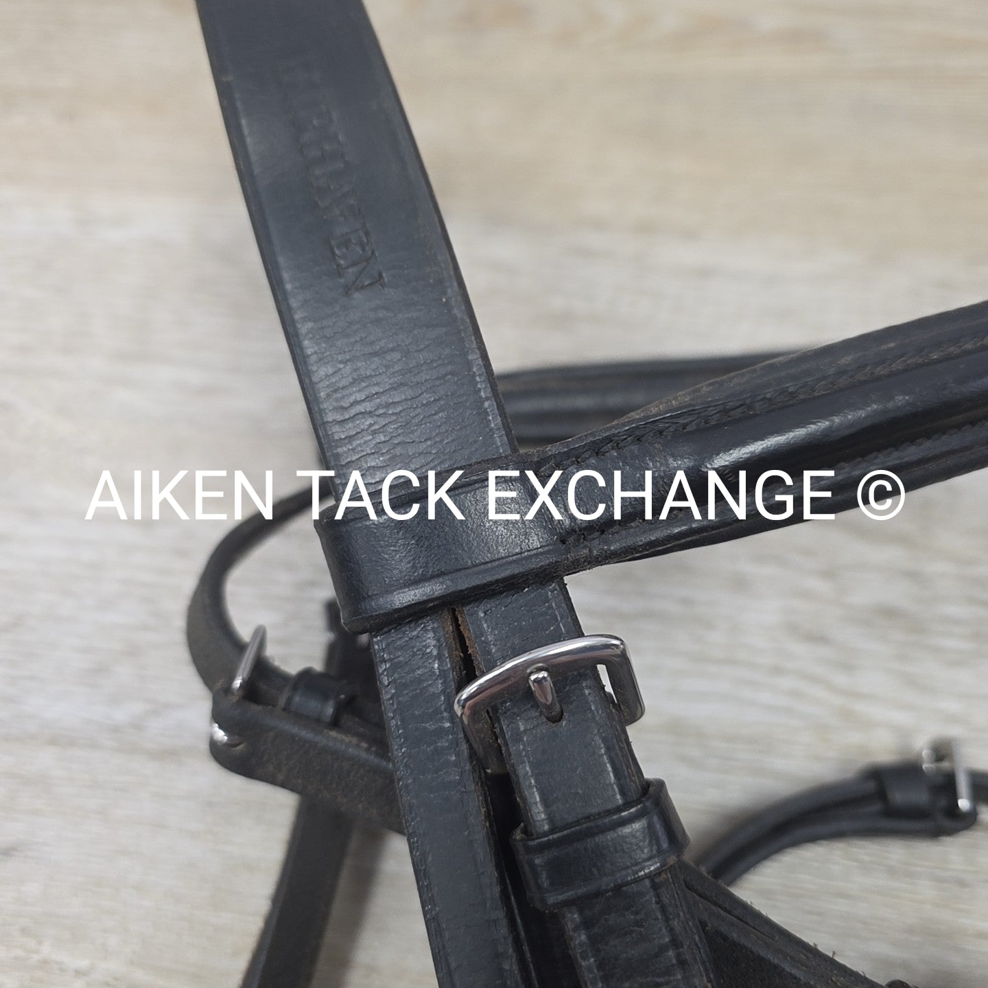 Bobby's English Tack Fairhaven Plain Raised Flash Bridle with Cotton Web Reins,