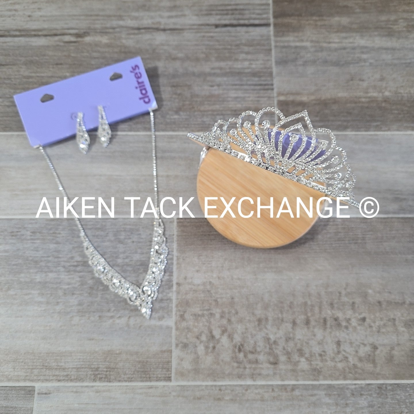 Claire's Bundle - 1 Tiara, 1 Set of Earrings, 1 Necklace