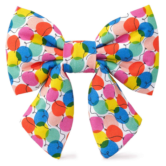 The Foggy Dog - Pup, Pup, and Away Birthday Lady Dog Bow: Small