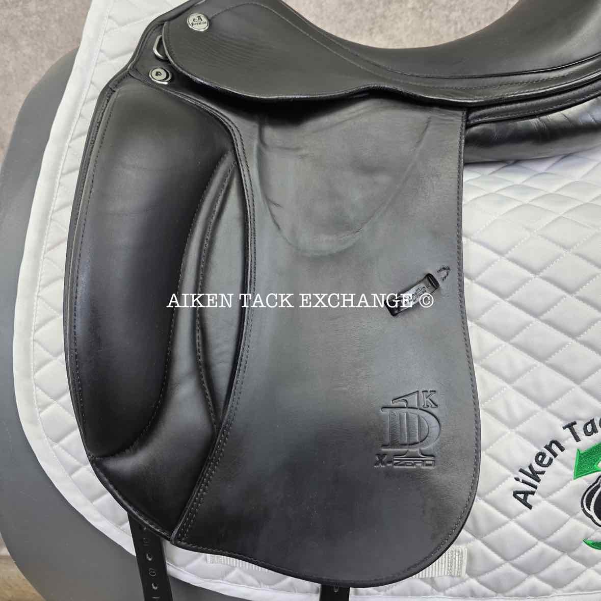 2016 Prestige X-D1D K Zero Monoflap Dressage Saddle, 17" Seat, Wide Tree, Wool Flocked Panels