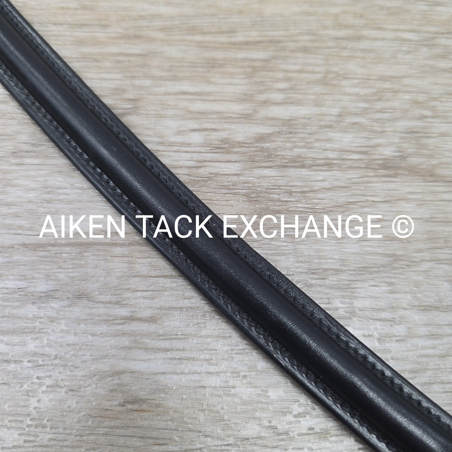 Plain Raised Browband, Black, Size Cob