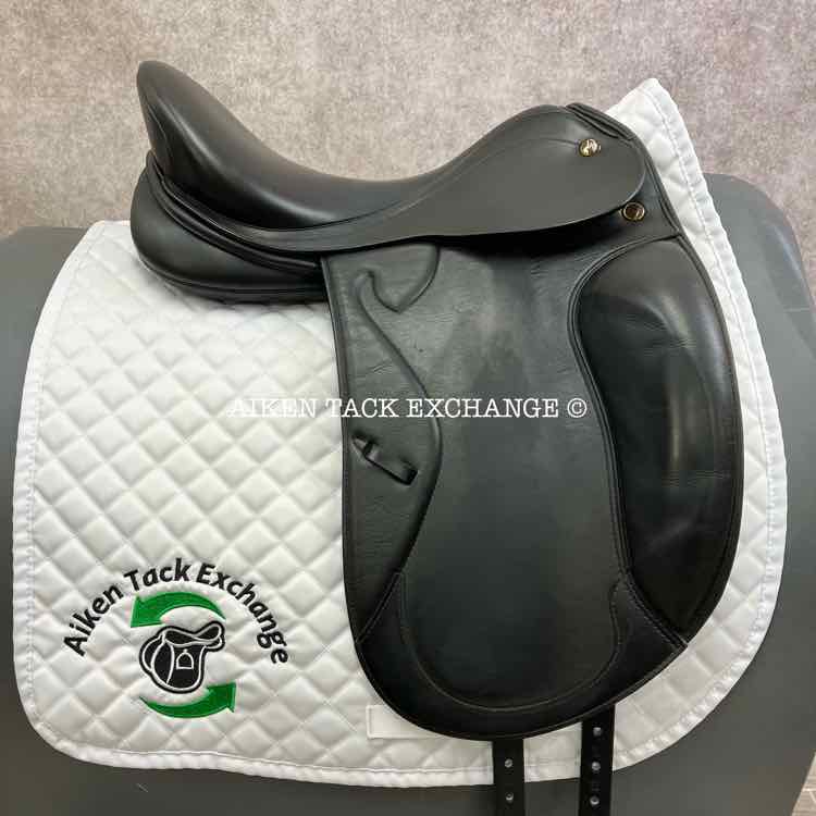 **SOLD** 2008 Prestige Optimax Dressage Saddle, 17" Seat, 34 Tree - Medium Wide, Wool Flocked Panels