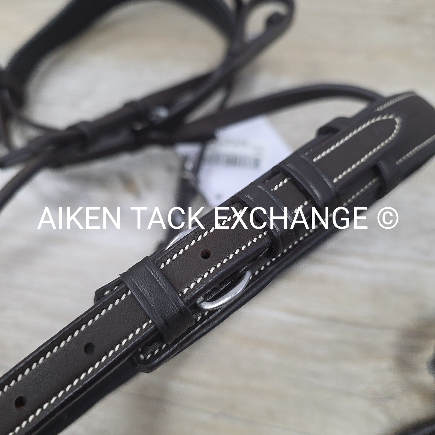 Ovation ATS Raised Fancy Stitched Bridle with Matching Reins, Brown, Size Full