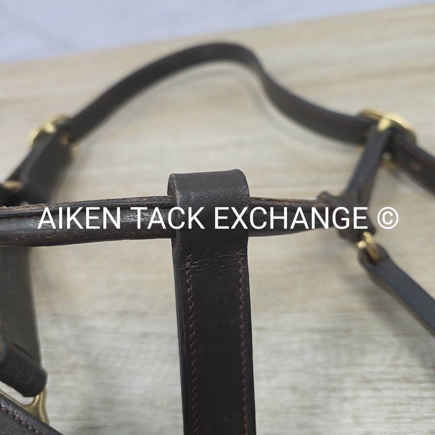 Leather Halter, Brown, Size Full