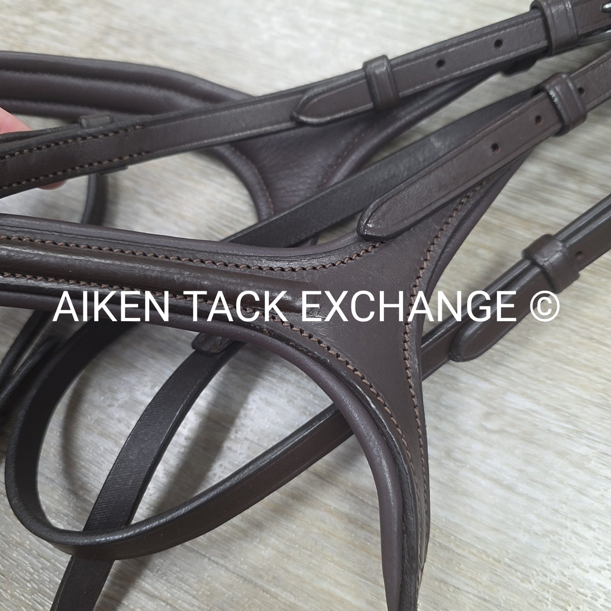Ergonomic Figure 8 Bridle, No Reins, Brown, Size Full