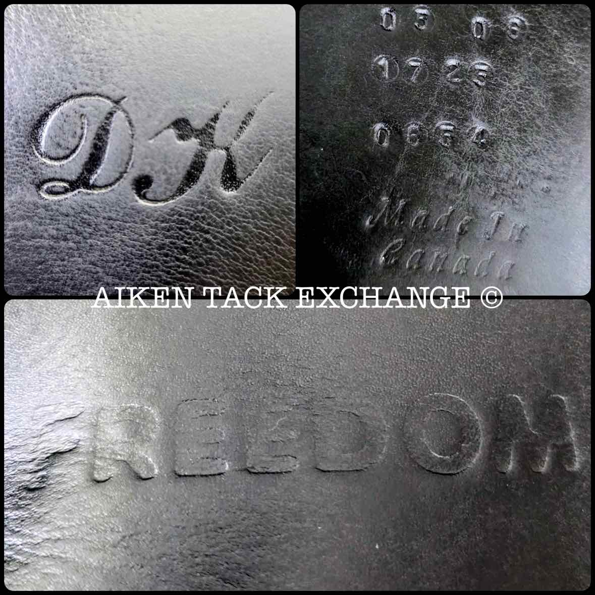 2006 DK Saddlery Freedom Monoflap Dressage Saddle, 17" Seat, M/MW Tree, Wool Flocked Panels