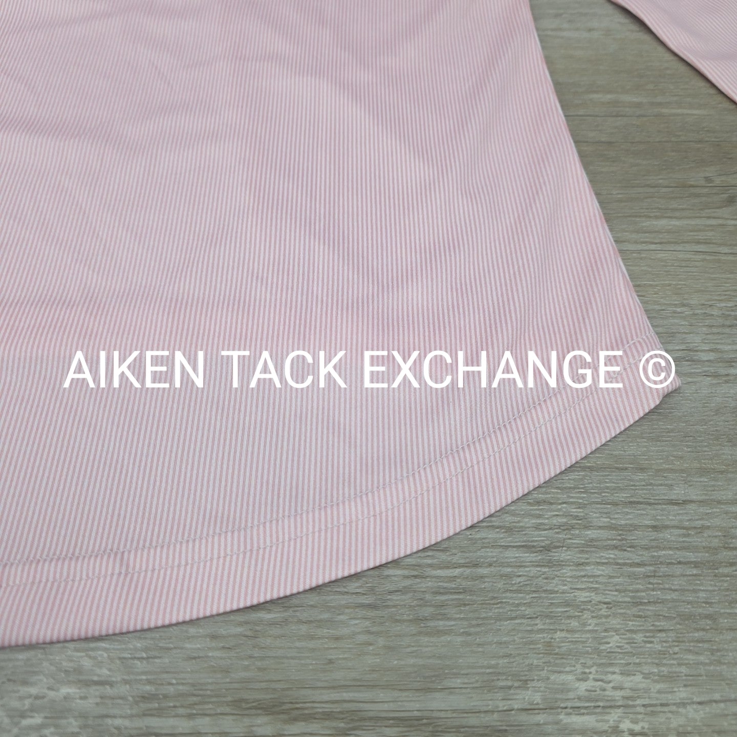 Espoir Stripes in Rose Pleated Long Sleeve Show Shirt, Women's Large