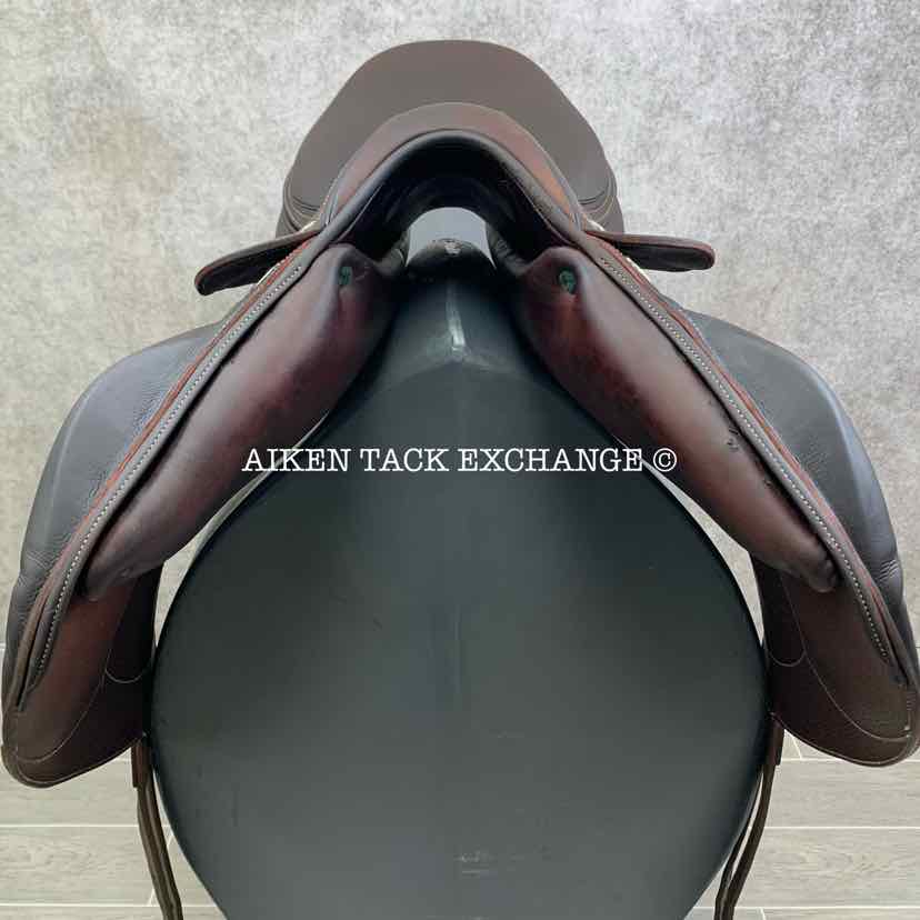 2017 Devoucoux Chiberta O Monoflap Jump Saddle, 17.5" Seat, 3AA Flap, Medium Wide Tree, D3D Panels, Full Buffalo Leather