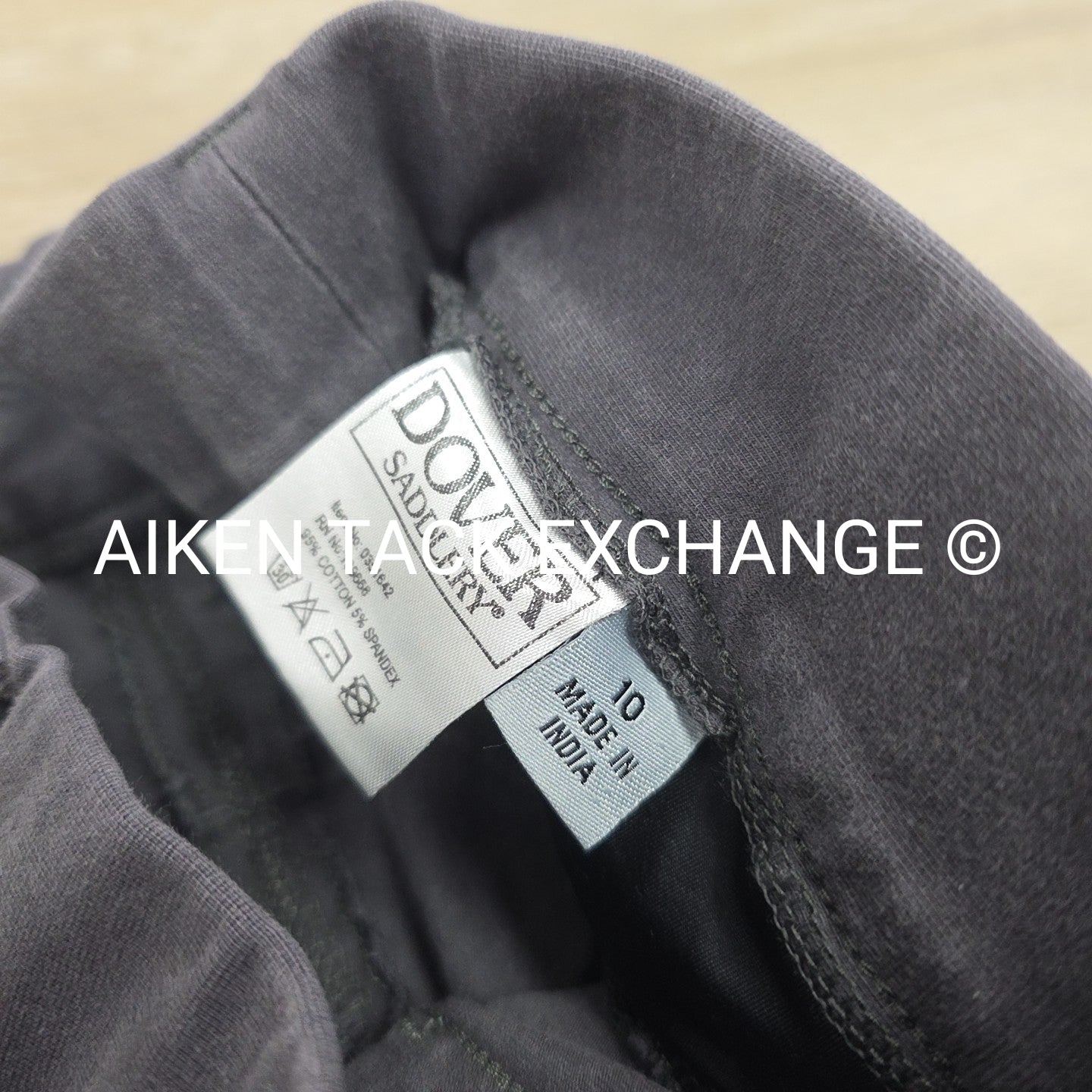 Dover Saddlery Riding Sport Silicone Grip Knee Patch Tights, Size 10