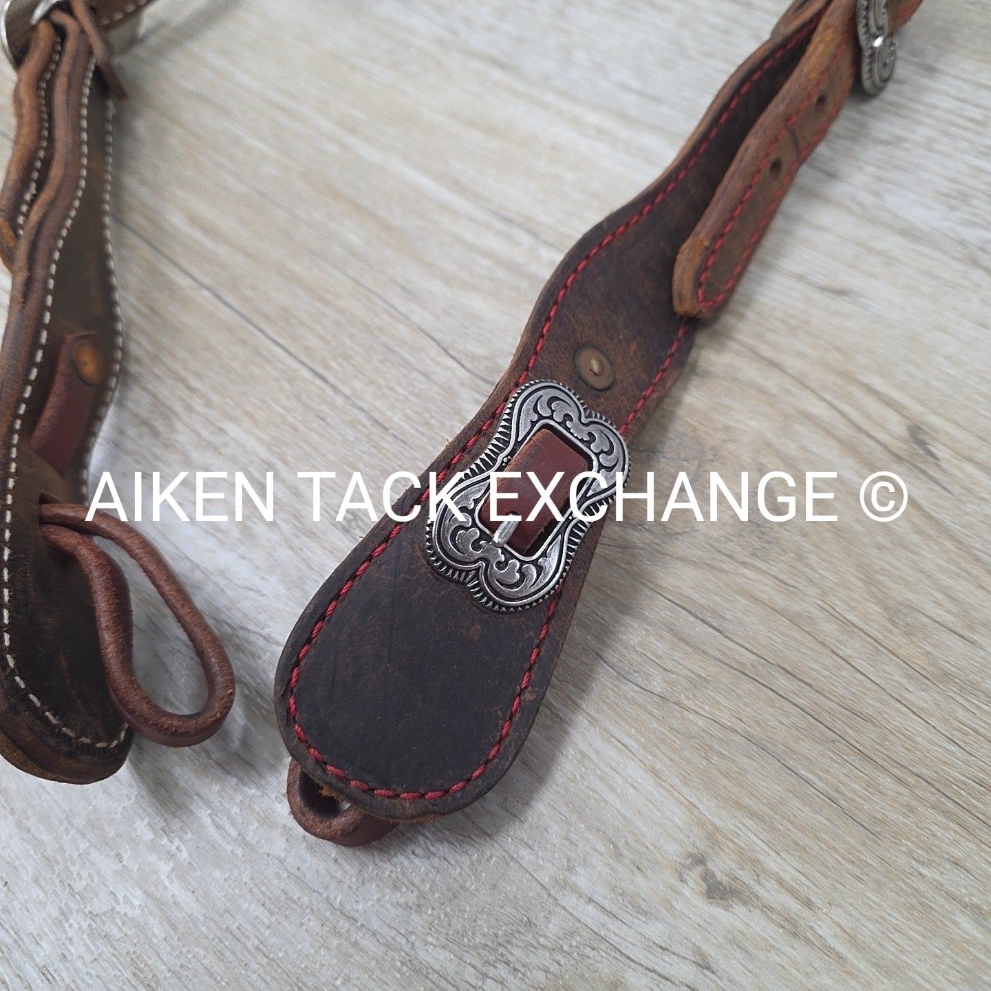 One Ear Headstall with Split Reins, Brown, Size Full