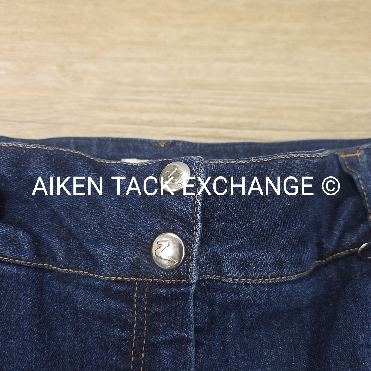 Horze Kaia Silicone Grip Full Seat Denim Breeches, Women's 30